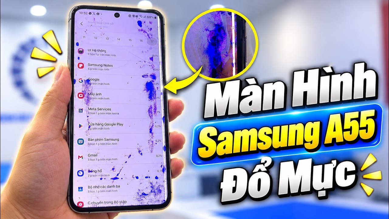 Video Thay màn hình Samsung Galaxy A55 (SM A556B, A556E, A556V, A556U, A556U1, A5560)