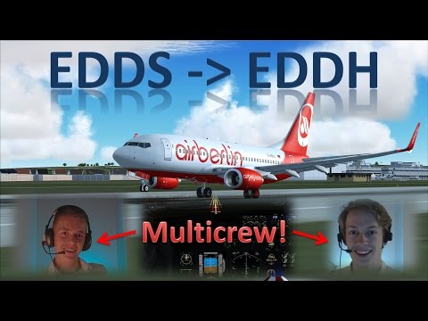 👨‍✈️✈️👨‍✈️ VATSIM: Multicrew Flight! | Stuttgart to Hamburg - FULL ATC!! | IFR Flight Example Video