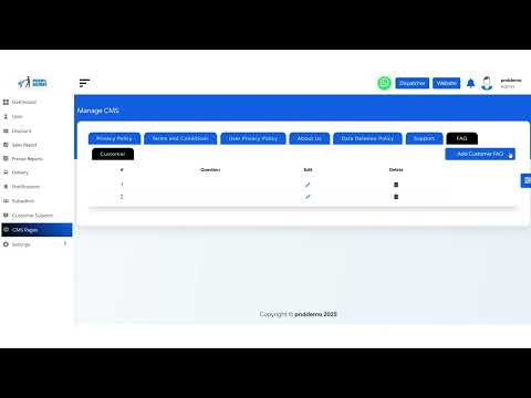 CMS Management: Create & Control FAQs, Terms, and Policies with Display Settings