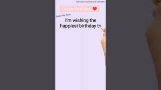 Heart touching Birthday Wishes For Someone Special♥️!! gf/bf/husband/wife #shorts #happybday