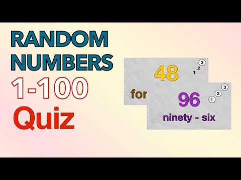 Random numbers 1-100 | Recognizing game