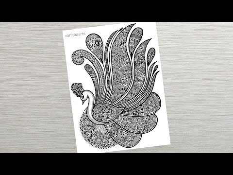 How to draw Mandala for Beginners Peacock mandala art peacock drawing stepbystep doodle art