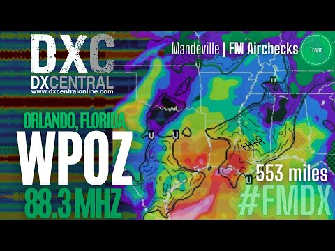 88.3 | WPOZ | Z 88 3 | Orlando, FL | 553 miles | TROPO