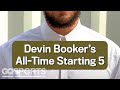 Devin Booker's Starting 5? Bron, KD, Kobe, Jordan & Olajuwon