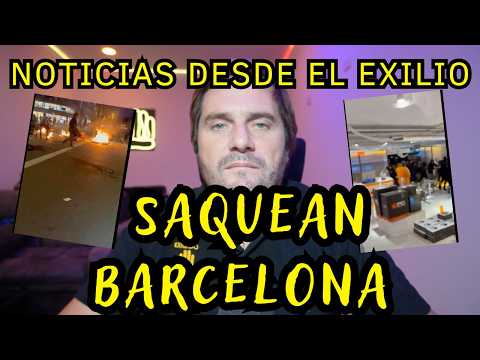 Estudiantes JOVENLANDESES SAQUEAN Barcelona y SE CACHONDEAN en TV