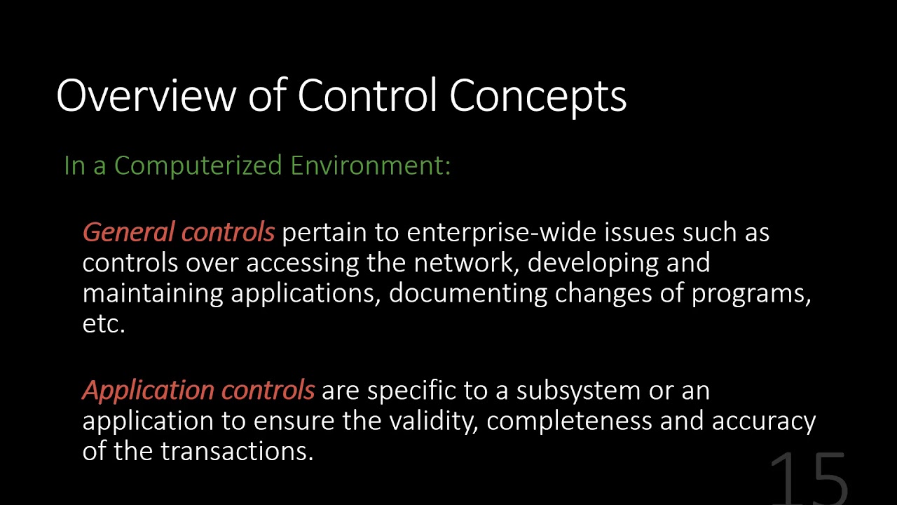 Internal Controls concepts