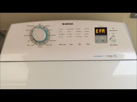 Simpson Washing Machine Diagnostics Mode Top Loader