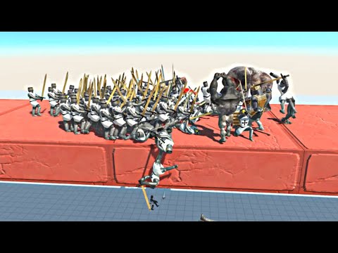 ⚡ 100 Knights on the Bridge VS Every Faction - 🦕 Animal Revolt Battle Simulator 🦖