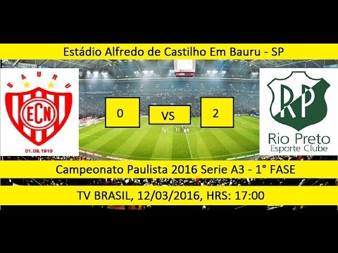 Campeonato Paulista 2016 Serie A3 Noroeste 0 x 2 Rio Preto