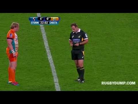 Adriaan Strauss yellow card for tip tackle - banned for 3 weeks
