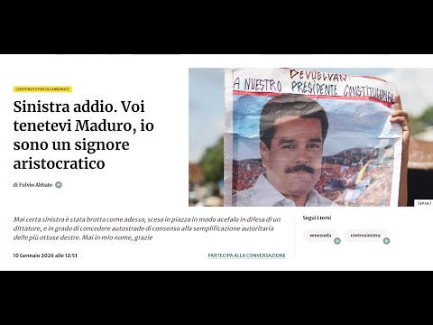 Teledurruti - Più nulla ho da condividere con la sinistra che fa le pompe a Putin, Maduro e Khamenei