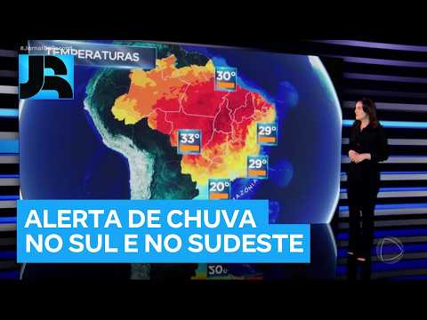 Previsão do Tempo: Semana começa com alerta de chuva no Sul e Sudeste do país
