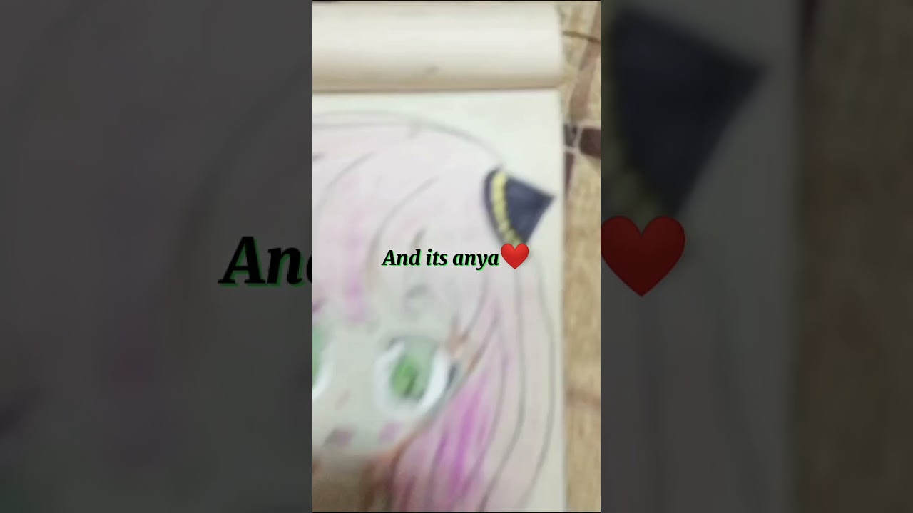 #anya drawing my first anime art from #spyxfamily 💖❤️🤗plz like and share anf subscribe