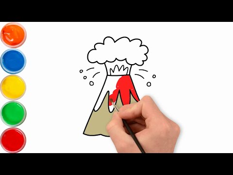 Coloring Pages Volcano
