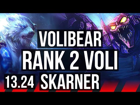 VOLI vs SKARNER (TOP) | Rank 2 Voli, 6/1/5, 300+ games | NA Grandmaster | 13.24