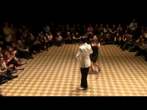  Sebastian Missé  and  Andrea Reyero  are  dancing  to  a  tango