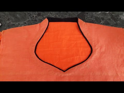 Halter neck (high neck) ķurti cutting n stitching with piping neck Video