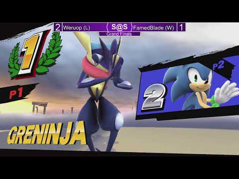 Smash@Sunken 33 Smash4 - Weruop (Bowser Jr, Greninja) vs FamedBlade (Sonic) - SSB4 Grand Finals