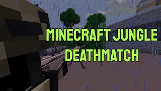 I Battled my Friend in a JUNGLE CITY in Minecraft | 50 CAL VS. MINIGUN!