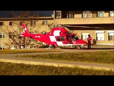 Rega HB ZRS Landung start kantonsspital chur am 7. 3. 2014