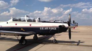 preview picture of video 'T-6 Texan II Starting Engines on the Flight Line'