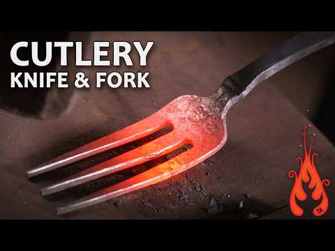 Blacksmithing - Making my own Cutlery, Knife and Fork!