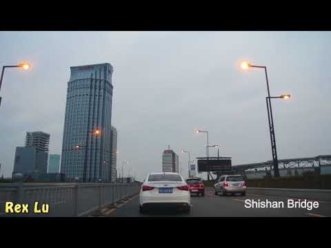 20171119_Dirigindo para o leste na Shishan Rd, Sanxiang Rd e Daoqian St em Suzhou