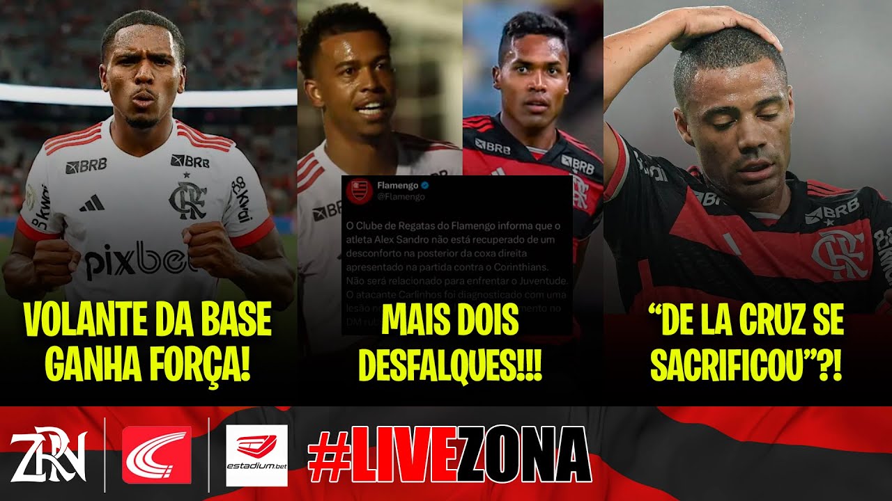 JOVEM VOLANTE DA BASE GANHA FORÇA NO FLA | MAIS DOIS DESFALQUES! | DLC SE SACRIFICOU PELO FLA?!