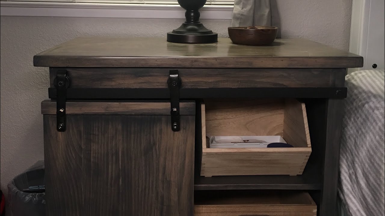 DIY Barndoor Nightstand Tutorial X2