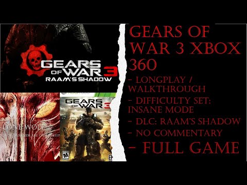 Gears of War 3 DLC RAAM's Shadow Xbox 360 (Insane) Full Game Walkthrough (No Commentary)
