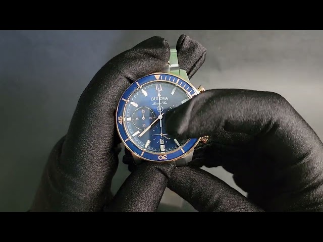 Vídeo relacionado con Analógico Modelo BULOVA SS Marine Star WR 100. Marca BULOVA