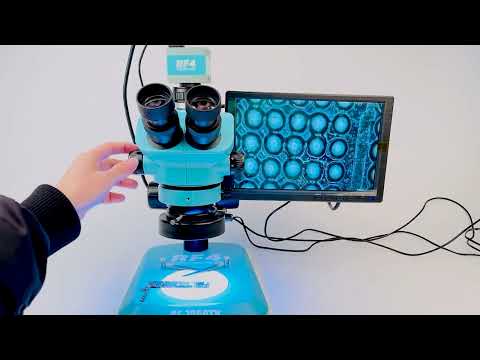 RF4 Trinocular HD Microscope 7-50X Continuous Zoom 2K Camera 10.1 Inch Monitor Electronic PCB Repair