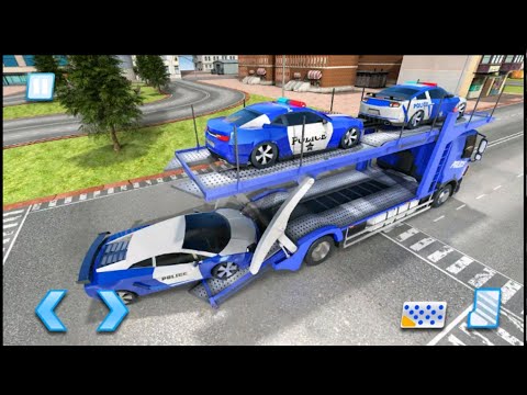 Us police car park & transporter game
