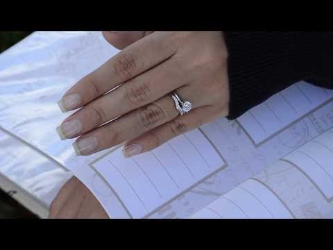 0.25 Ct. Nine Round Stone Double Shared Prong Curved Shadow Band - TwoBirch TB-CR-0019-WG-E