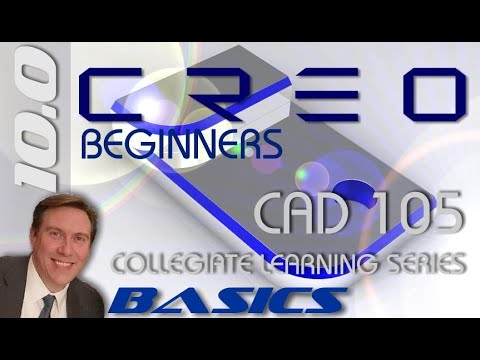 E1 Creo Parametric 10.0 - Basic Modeling for Beginners Tutorial with Training Guide | Tips