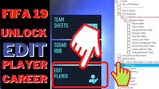 HOW TO UNLOCK EDIT PLAYER IN FIFA 19 CAREER [FIFA 19 CHEAT TABLE]