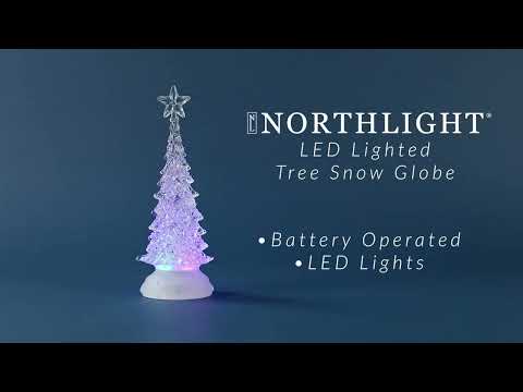 10.5" LED Lighted Acrylic Christmas Tree Snow Globe | Northlight Y94780 | Northlight