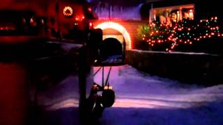 preview picture of video 'Train on Covered Bridge Santa's Village NH Railroad Nov 2010'