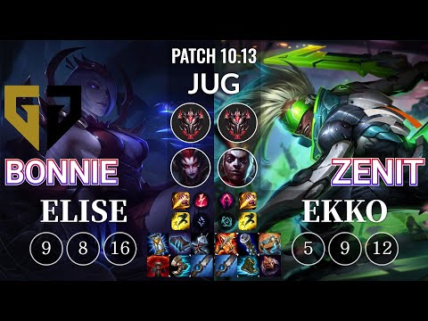 GEN Bonnie Elise vs HLE Zenit Ekko Jungle - KR Patch 10.13
