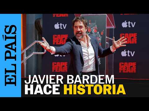 Bardem deja las huellas de sus manos y pies en el Teatro Chino de Hollywood y ataca a Trump y al ICE