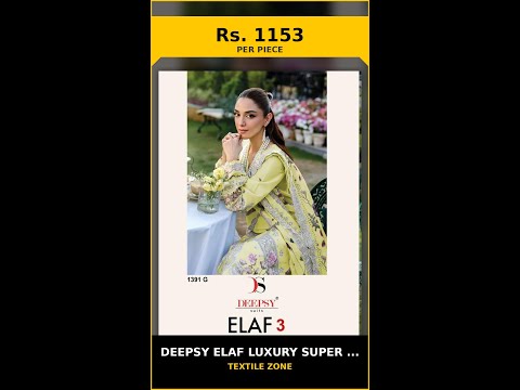 Deepsy Elaf Luxury Super Hit Lawn 1391 E F G H Series – product video thumbnail