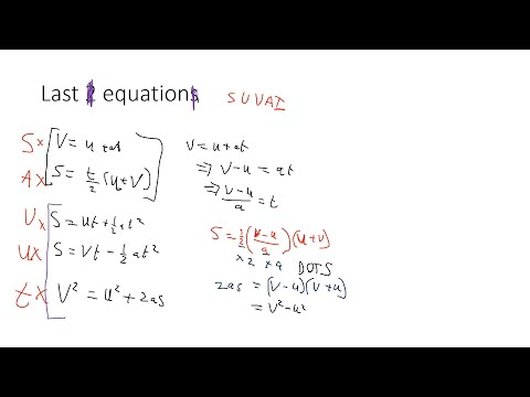 Deriving the SUVAT Equations - Kinematics 3