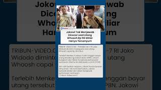 Disinggung Utang Whoosh Rp 116 Miliar, Jokowi Hanya Senyum dan Bungkam Tanpa Jawaban