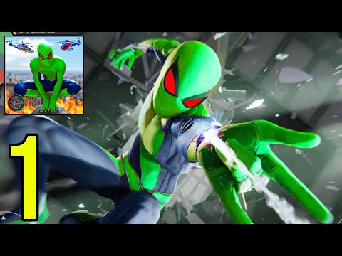 Flying Spider Hero - Super Rope Vice Town Crime - Gameplay Walkthrough Part 1 (iOS, Android)