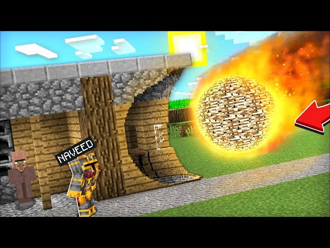 MC Naveed - Minecraft - Minecraft DANGEROUS BEDROCK METEOR STRIKES VILLAGE HOUSE MOD / DANGEROUS MOBS !! Minecraft Mods