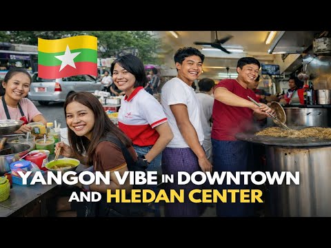 This is the real vibe of Yangon in downtown and hledan center - Myanmar 🇲🇲