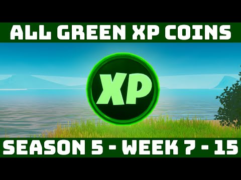 ALL 40 GREEN XP COINS (WEEK 7-15)! All Coin Locations + Map [Fortnite Season 5]