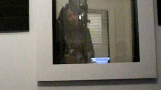 K'Loni Sky in studio making "Misery" track...