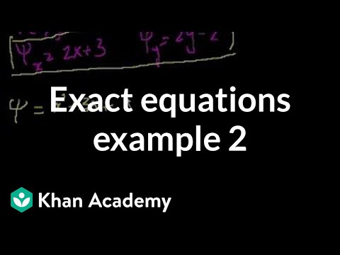 Exact Equations Example 2