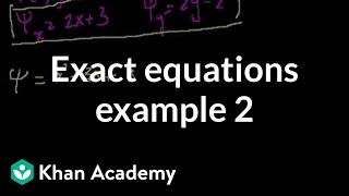 Exact Equations Example 2